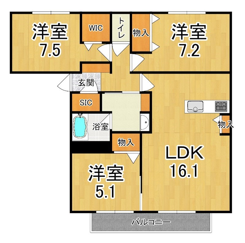 エトワール伏見 202号室 間取り