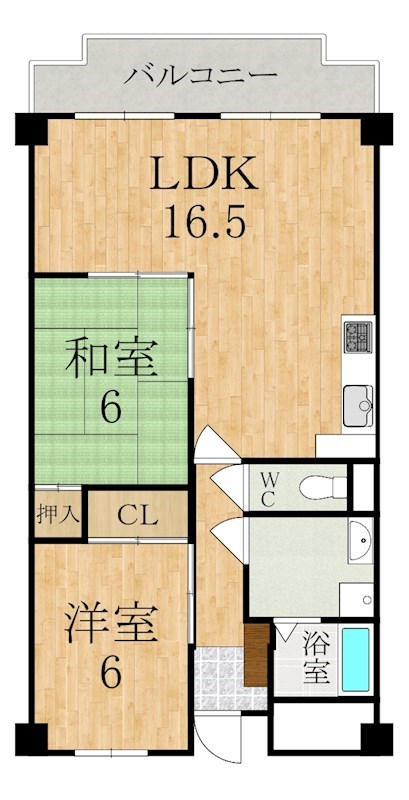 リアライズ八木 111号室 間取り