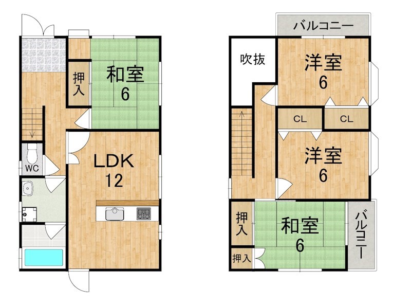 三郷町立野北2丁目戸建 間取り