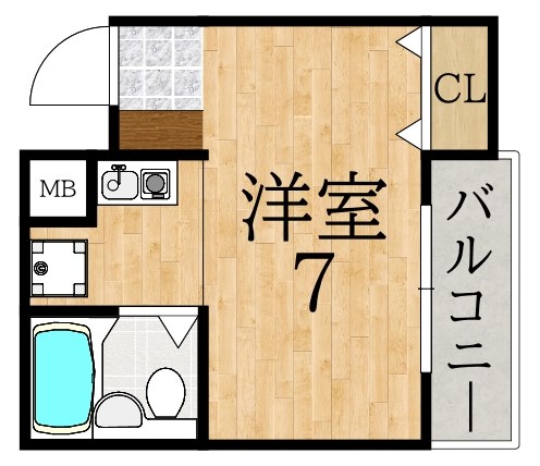 シティロイヤル富雄南 203号室 間取り