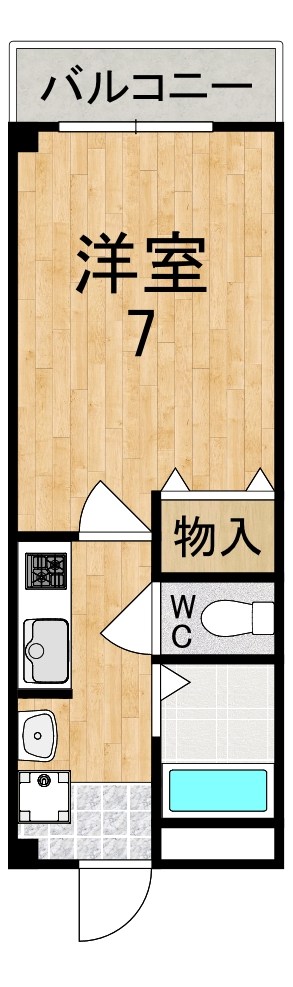 亀井弐号館 205号室 間取り