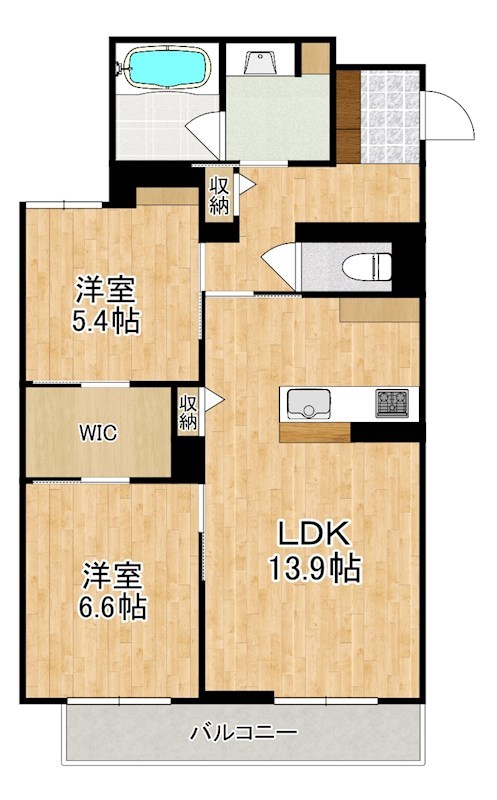 シャーメゾン　新大宮 202号室 間取り
