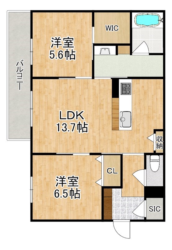 エクセレント　新大宮 205号室 間取り