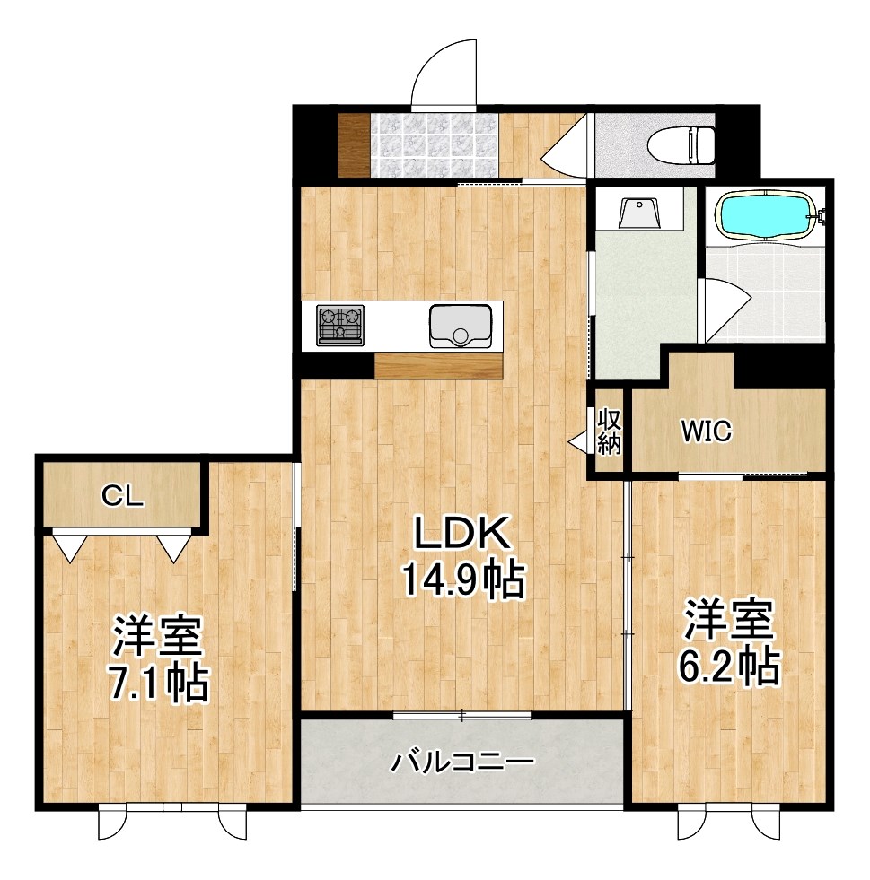 エクセレント　新大宮 208号室 間取り