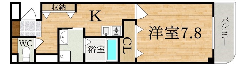 フィオーレ八木 306号室 間取り