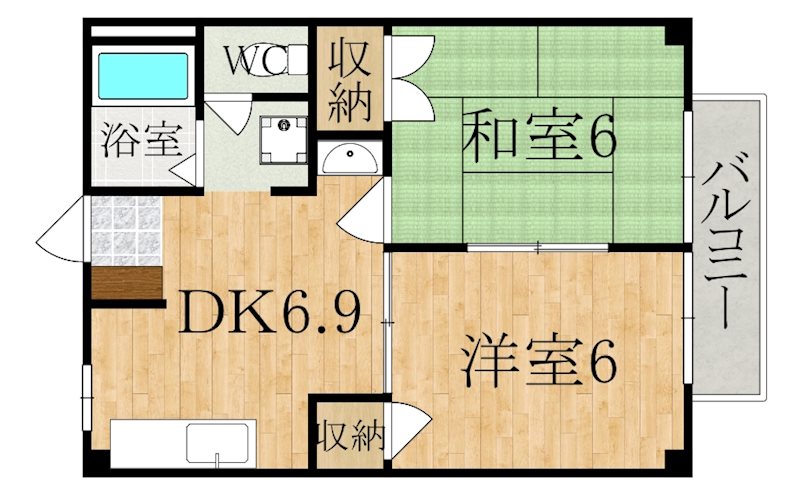 ヴィラージュ島田 203号室 間取り