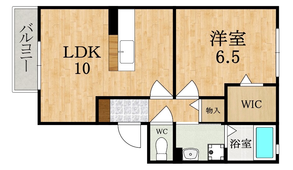 エスペランサ木津 203号室 間取り