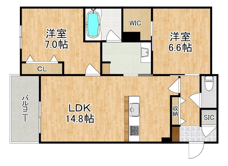 レジデンス三条宮前 302号室 間取り