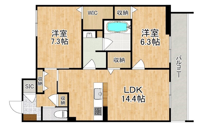 レジデンス三条宮前 403号室 間取り