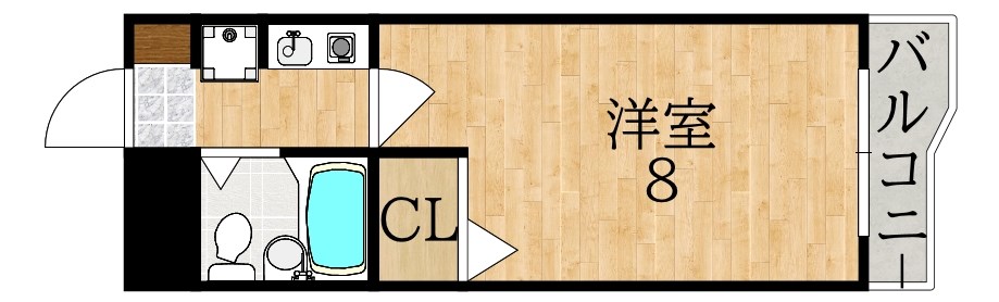 シティパレス富雄北 217号室 間取り