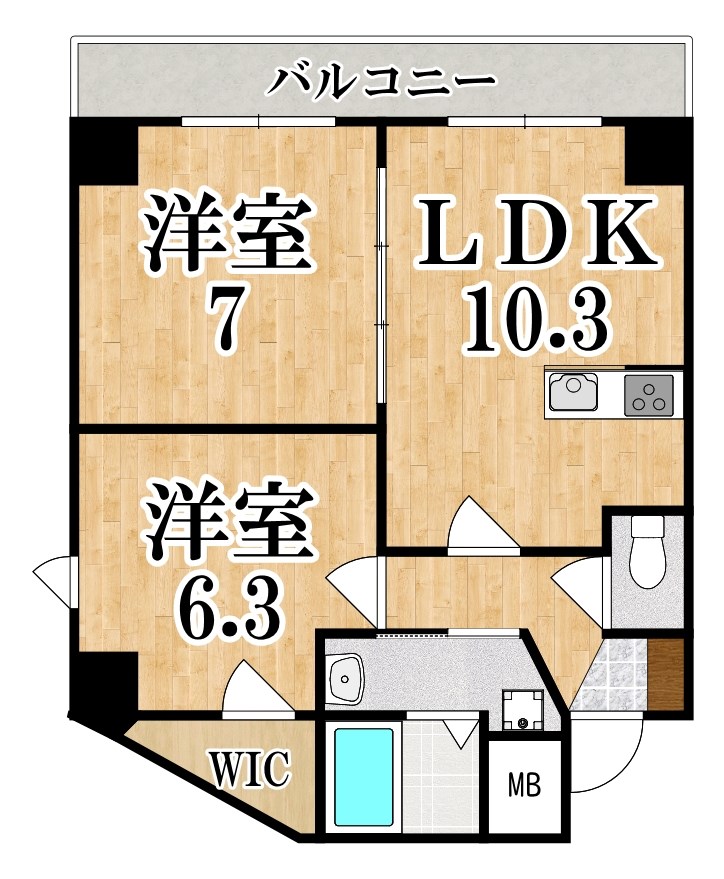 アンタレス五位堂 503号室 間取り