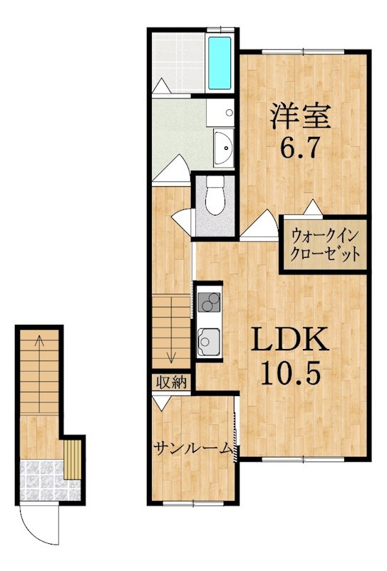 モンテ　ウネビ 205号室 間取り