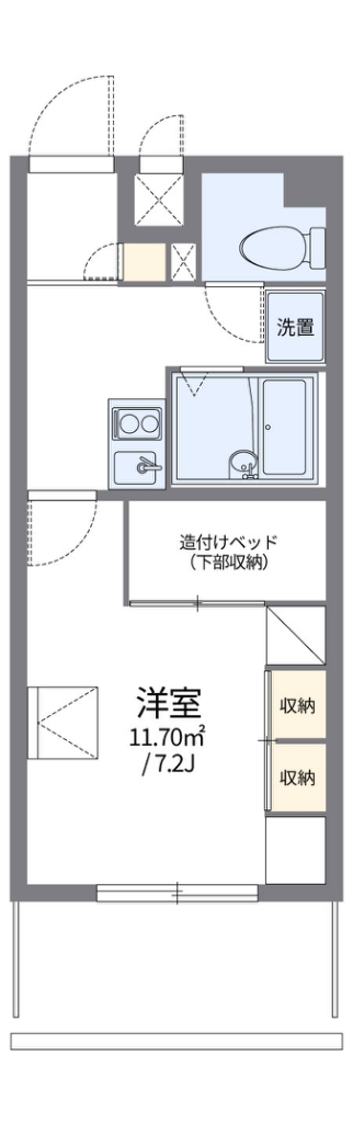 レオパレス佐保川 205号室 間取り