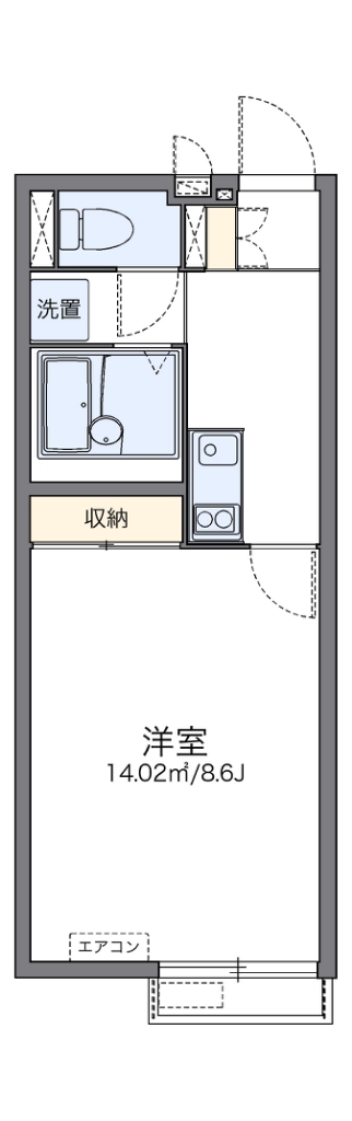 レオネクストビー　シェル 101号室 間取り