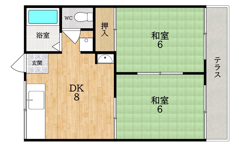 コーポ片桐 間取り