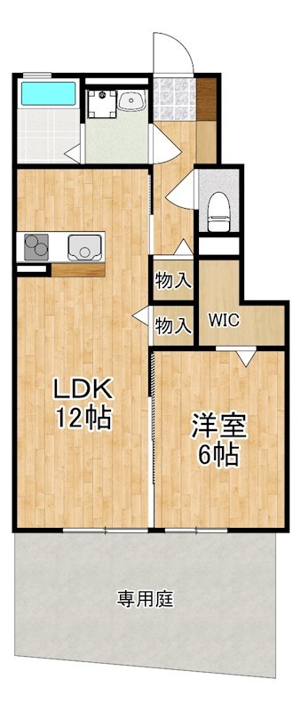 コンフォールⅡ 102号室 間取り