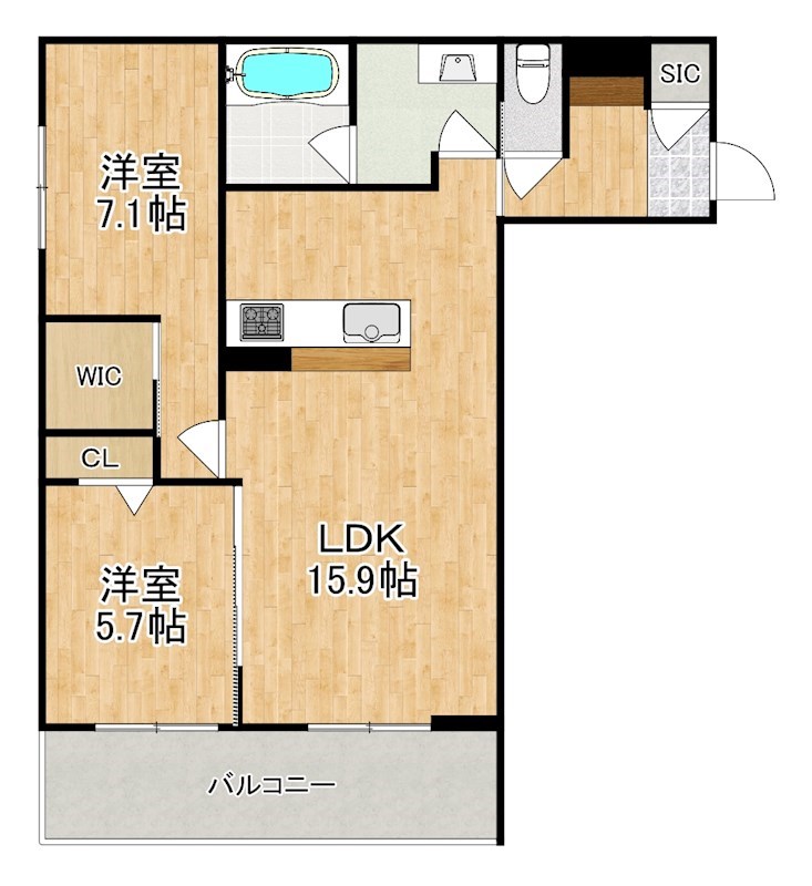 プラート　キアリノ 105号室 間取り