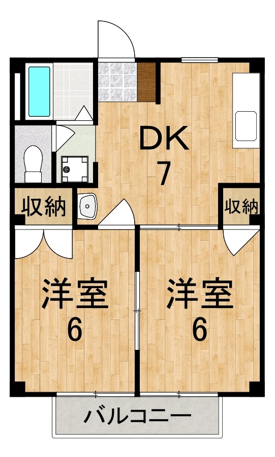 エルハイツ 202号室 間取り
