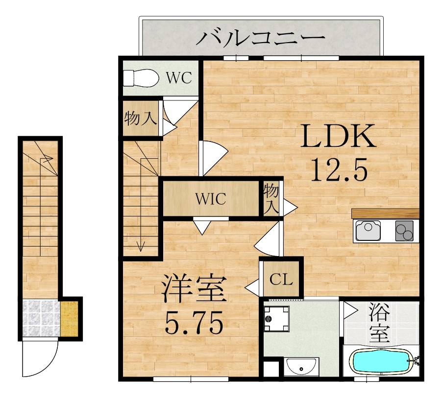 サングレース 202号室 間取り