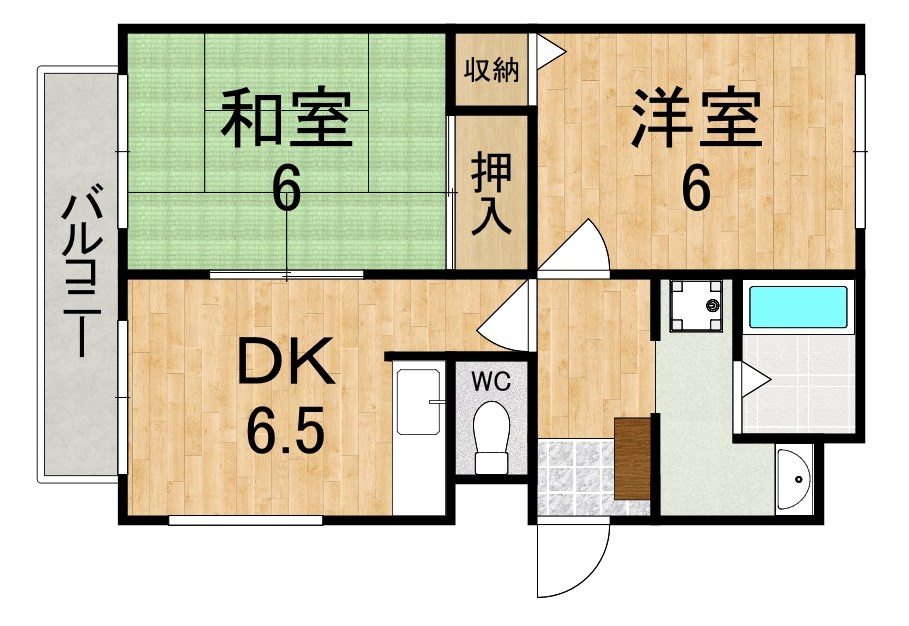 ラフィーネ三郷 202号室 間取り