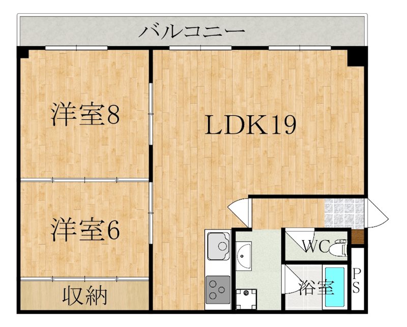Cortese天理 407号室 間取り