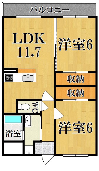 セピアコート 201号室 間取り