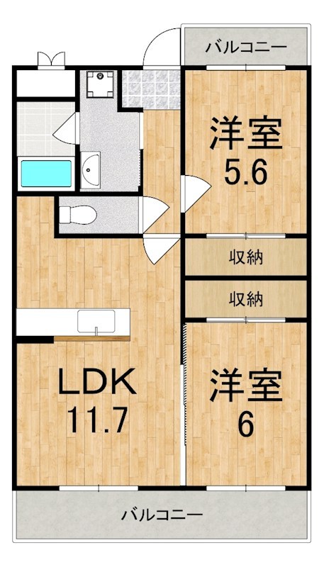 セピアコート 201号室 間取り