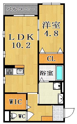 レーブプランドール 201号室 間取り