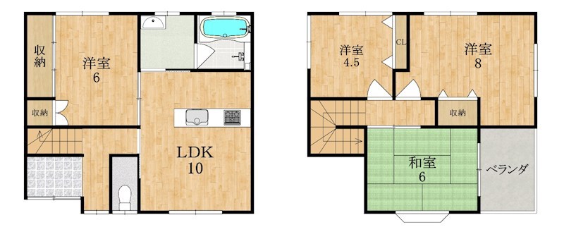 生駒市壱分戸建 間取り