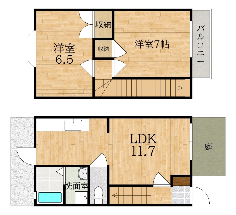 メゾンパレ神功Ⅱ番館 8号室 間取り