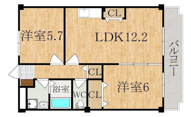 アメニティ前栽2号館 303号室 間取り