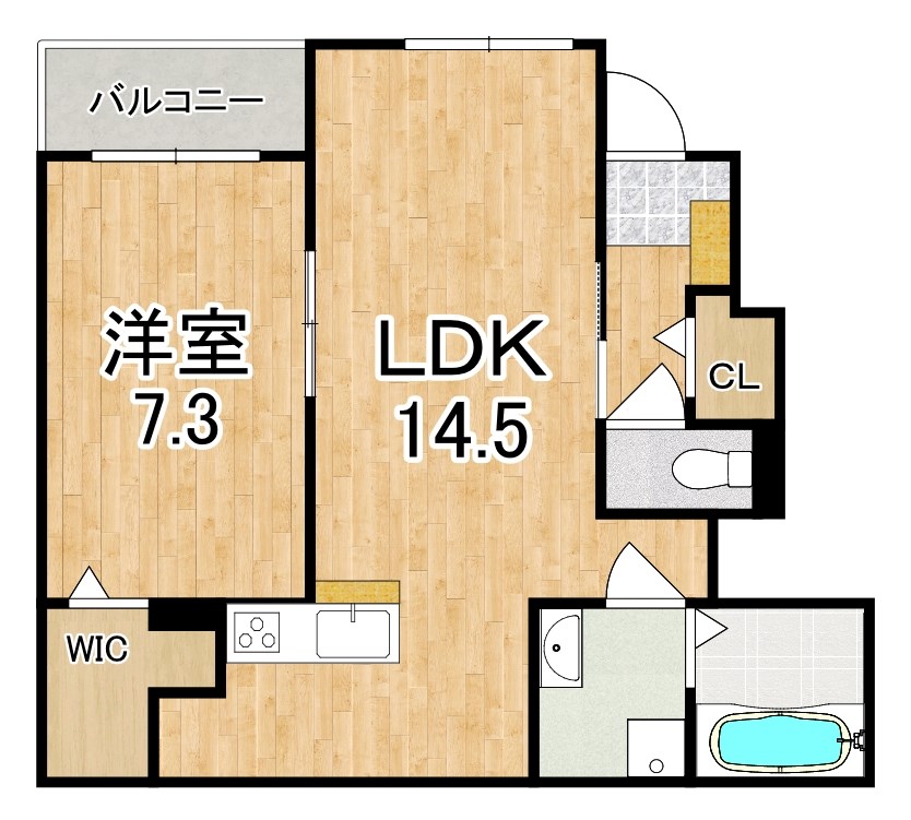 プレアデス光 105号室 間取り