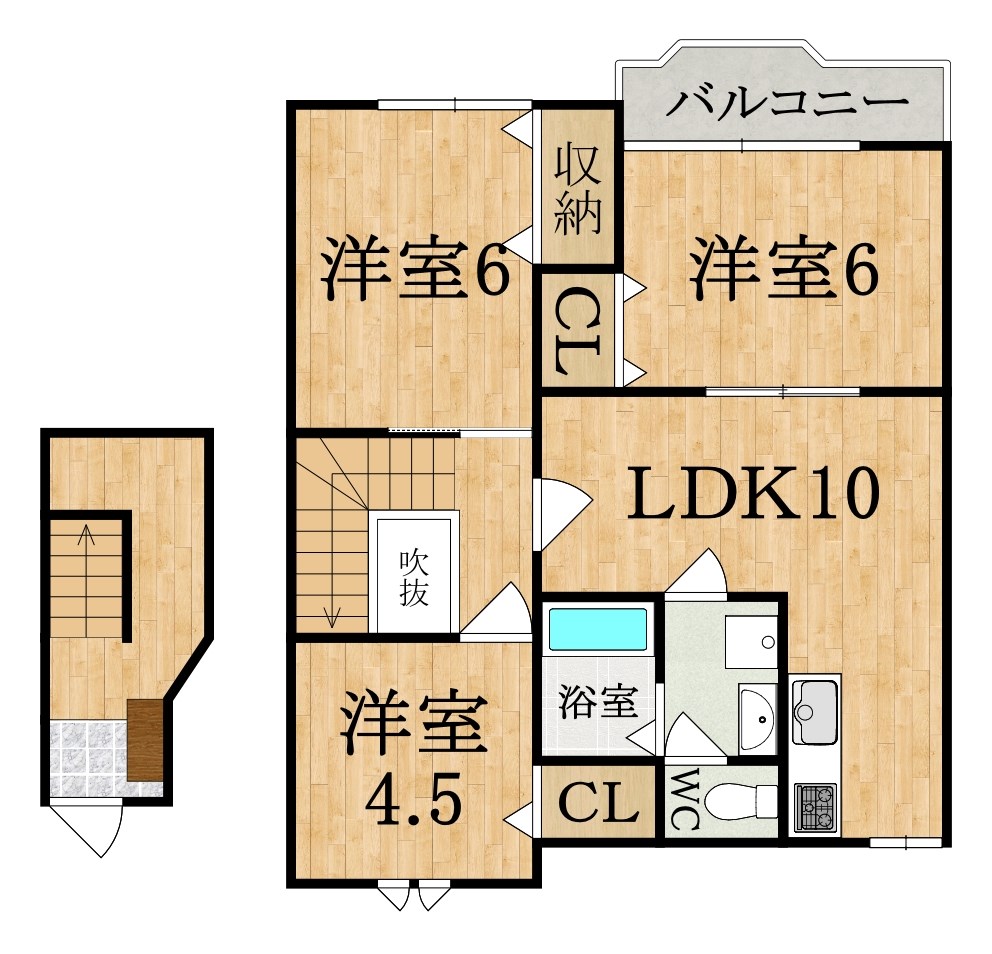 クレストールアブラハムＢ 202号室 間取り