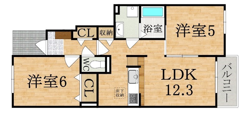 セレンディピティ　Ⅱ 103号室 間取り