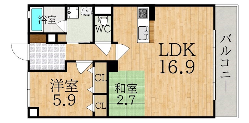 K-TERRACE学研奈良登美ヶ丘　北館 112号室 間取り