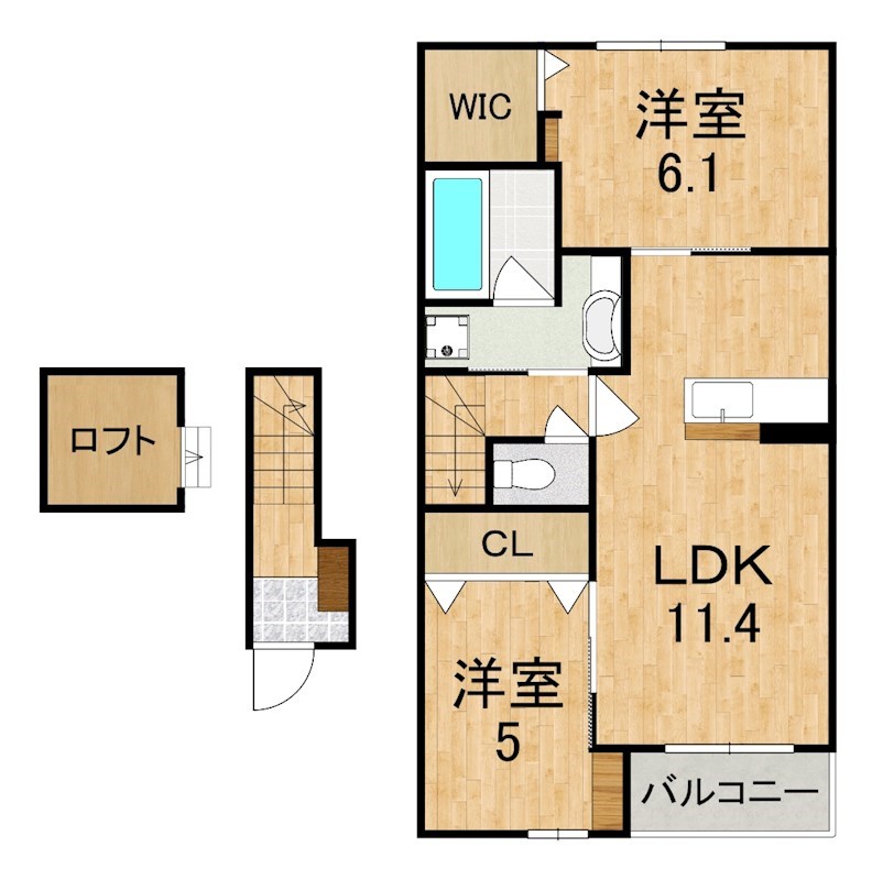 メープル　ヴィラ 203号室 間取り