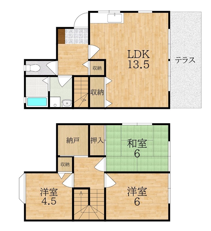 フォレストタウン高の原 ２A号室 間取り