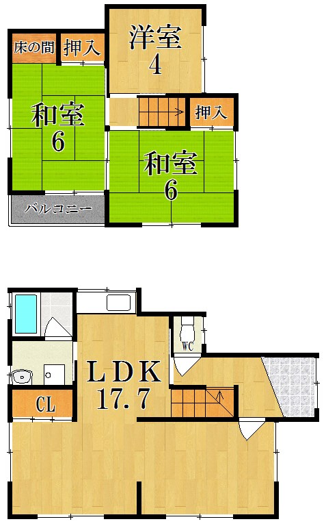 平端の家  間取り
