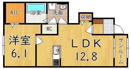 カトルセゾンＮ 101号室 間取り