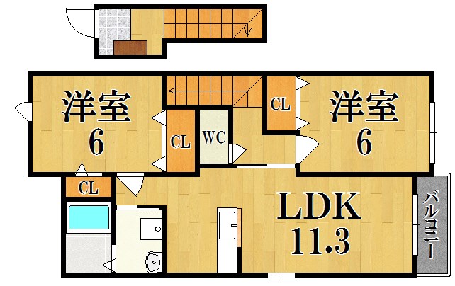 プチ　シャトーＣ 203号室 間取り
