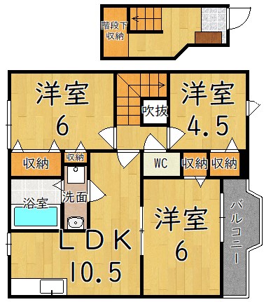 リブ　本郷　A 201号室 間取り