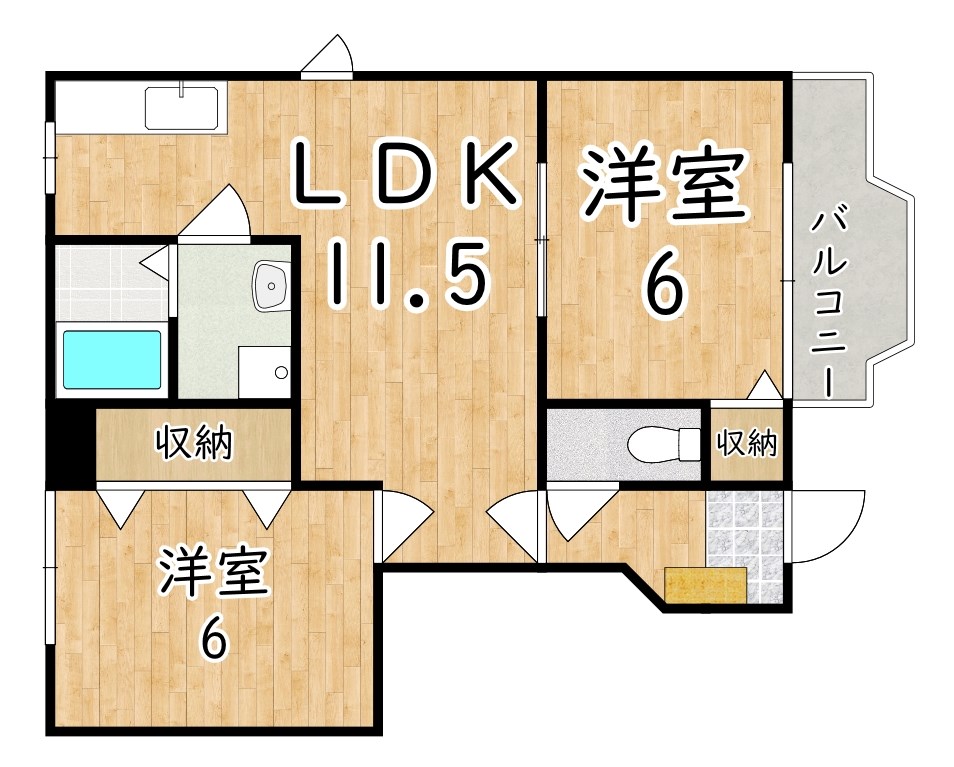 リブ　本郷　Ｂ 102号室 間取り