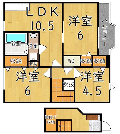 リブ　本郷　B 202号室 間取り