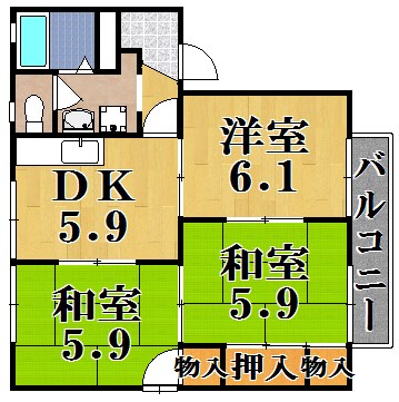 エクセレント桜が丘Ｃ 101号室 間取り