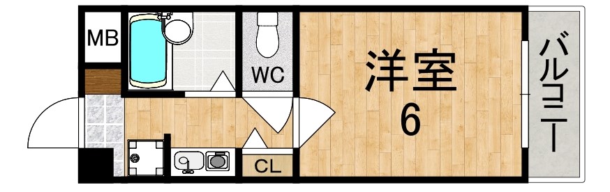 ラポールⅢ 106号室 間取り