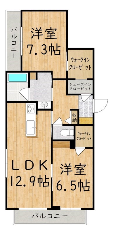 メゾン ソラリス 301号室 間取り