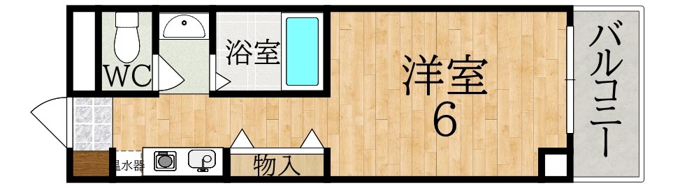 北之庄西町ビル 608号室 間取り