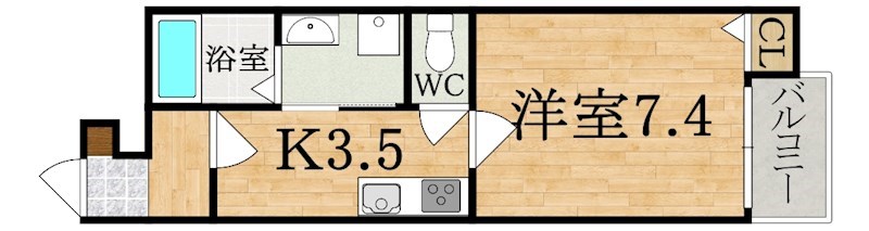 クレアール朝日町 間取り
