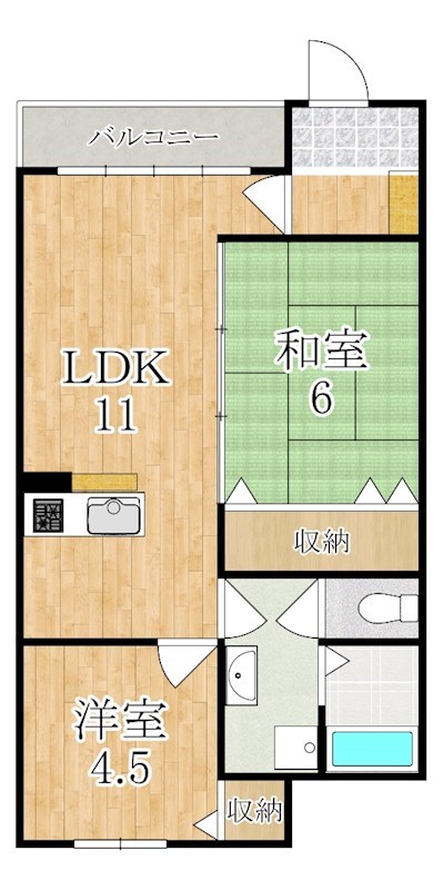 アルファプレイス 101号室 間取り
