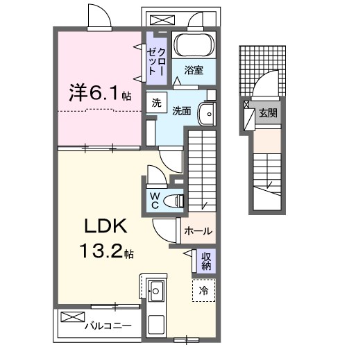 レジデンスサツキⅠ 202号室 間取り